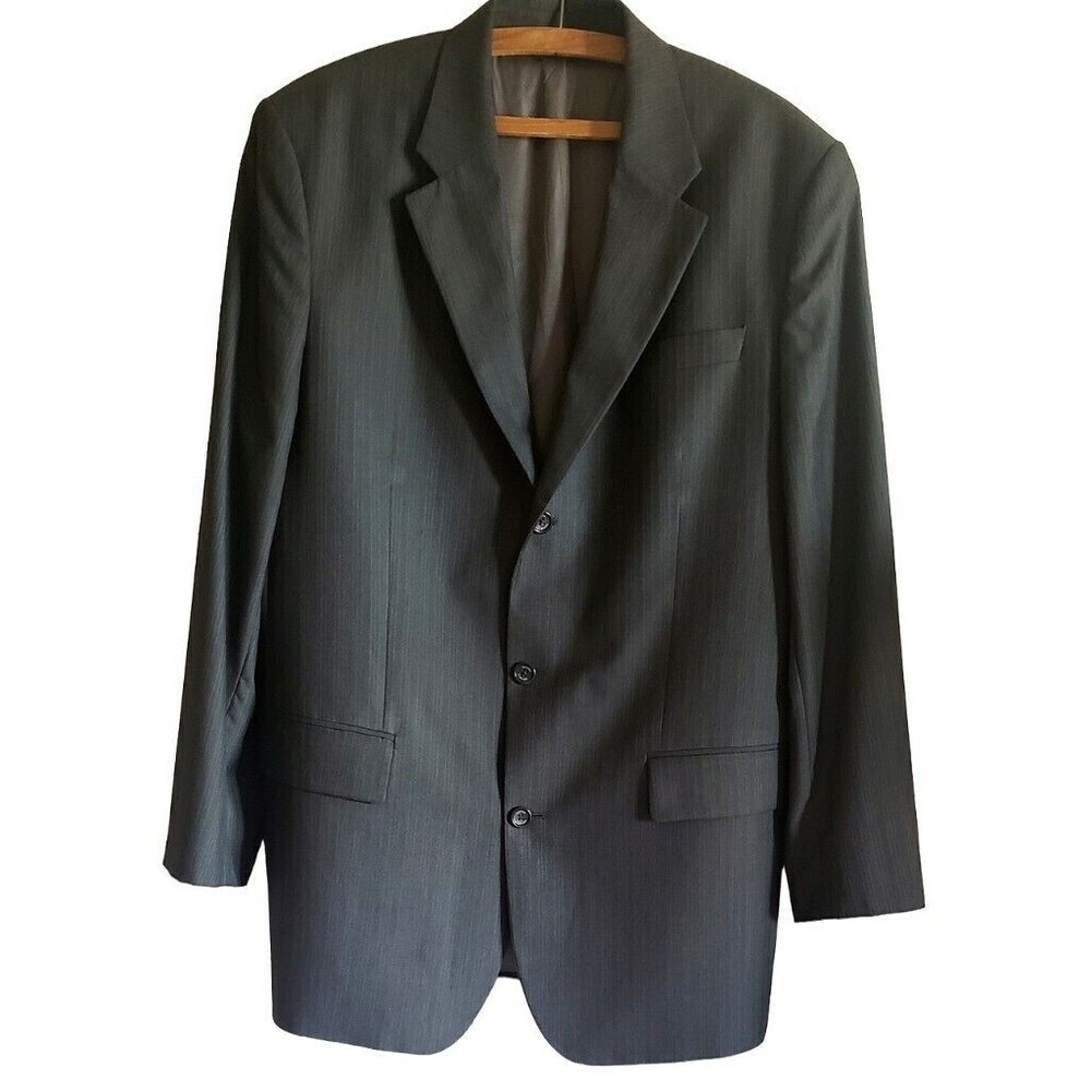Banana Republic Vintage Gray Sport Coat Blazer  Mens Suit Jacket Sz 42L Retro